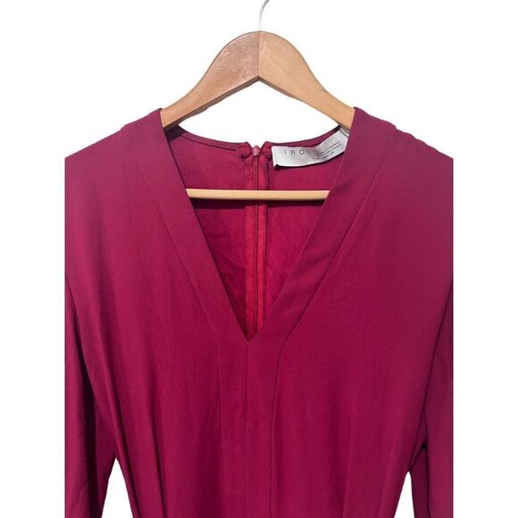 IRO Long Sleeve V-neck Overall Deep Red Jumpsuit size EU 34 Small Contemporary - Picture 6 of 14